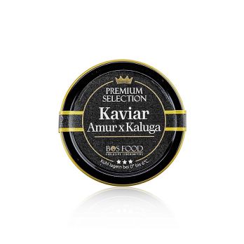 BOS FOOD Premium Selection - Kreuzung Amur x Kaluga, Aquakultur, ohne Konservierungsmittel, China, 20 g