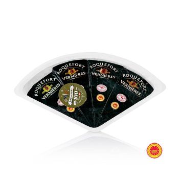 Roquefort AOP Vernières, Blauschimmelkäse, Portionsgröße, 100 g, 4 x 25g