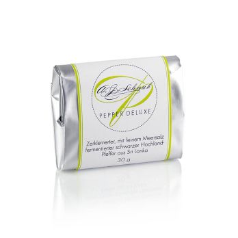 Schwarzer Pfeffer, mit Meersalz fermentiert, zerkleinert, PEPPER DELUXE, 30 g