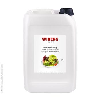 Wiberg BASIC Weißwein Essig, 6% Säure, aus vollreifen Trauben, 5 l