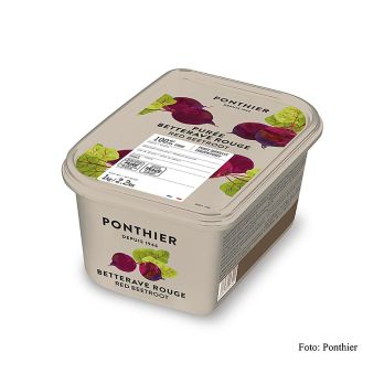 Ponthier Rote Betepüree, 100 % Gemüse, ungezuckert, TK, 1 kg