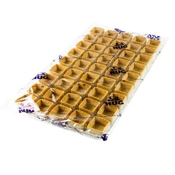 Mini Dessert-Tartelettes - Filigrano, Quadrat, 3,3cm, H 1,8cm, Mürbeteig, 1,48 kg, 225 St