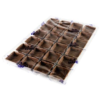 Dessert-Tartelettes - Filigrano, Quadrat, 5,3cm, H 1,8cm,Schokomürbeteig, 2,016 kg, 144 St