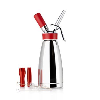 Espuma - Sprayer, iSi Thermo Whip Plus, komplett, Edelstahl poliert, 500 ml, rot, 1 St