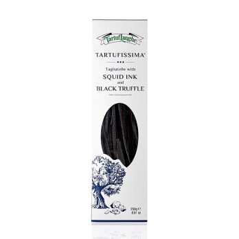 TARTUFISSIMA® Tagliatelle Nudeln Tintenfischtinte & Trüffel, Tartuflanghe, 250 g