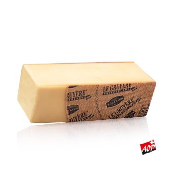 Gruyère Käse Kaltenbachhöhle AOP, 12 Mo. gereift, King-Cut Stück, ca.2,6 kg