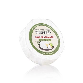 Vanozza Brie Pfeffer Geschmack, vegane Weichkäsealternative, Cashewbasis, 125 ml