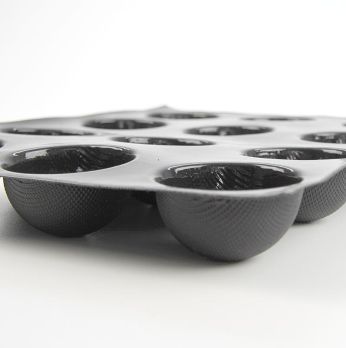 Flexipan Matte 40x30cm, 12 Halbkugeln, ø 70mm, 40mm tief, 105ml, No.2268, 1 St