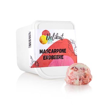 Delikat - Mascarpone Erdbeere Milcheis, TK, 2,5 l