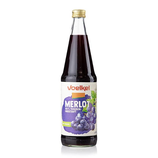 Voelkel Merlot Traubensaft, dunkel, in der 700-Milliliter-Flasche