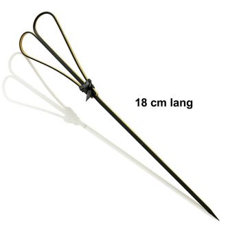 Bambus-Spieße, mit Herz, schwarz, 18cm, 100 St
