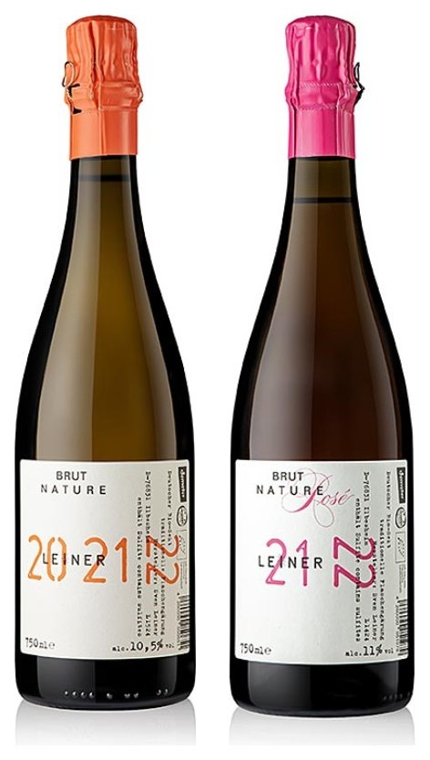 Brut Nature Sekt weiß und rosé vom Weingut Leiner