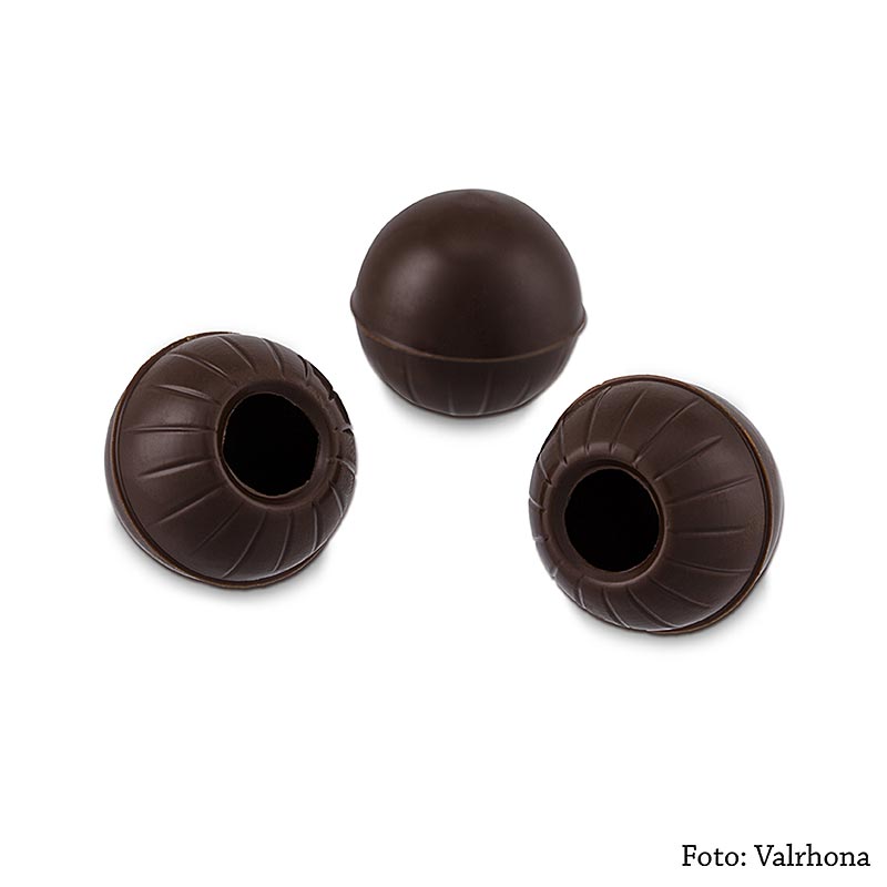 Trüffel-Hohlkugeln, Zartbitterschokolade, ø 25mm, Valrhona, 1,3 kg, 504 ...