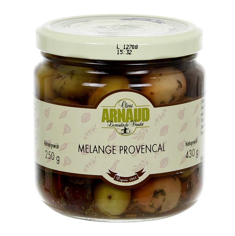Oliven Mischung, Melange Provencal, mit Kern, mit Thymian, in Lake ...