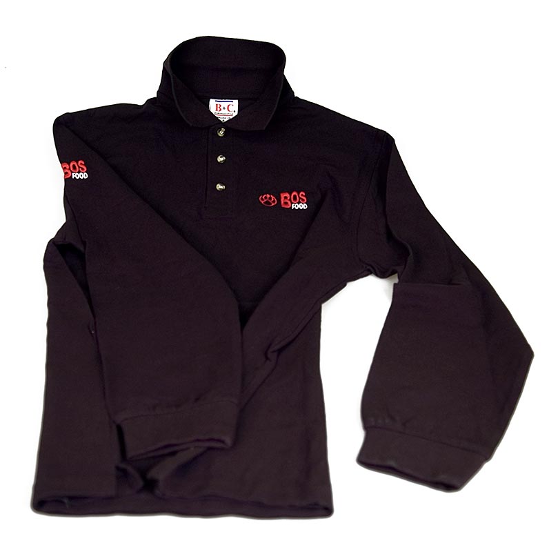EDITION BOS FOOD Polo Shirt Langarm Unisex schwarz mit Bestickung Gr. XXL 1 St BOS FOOD Onlineshop