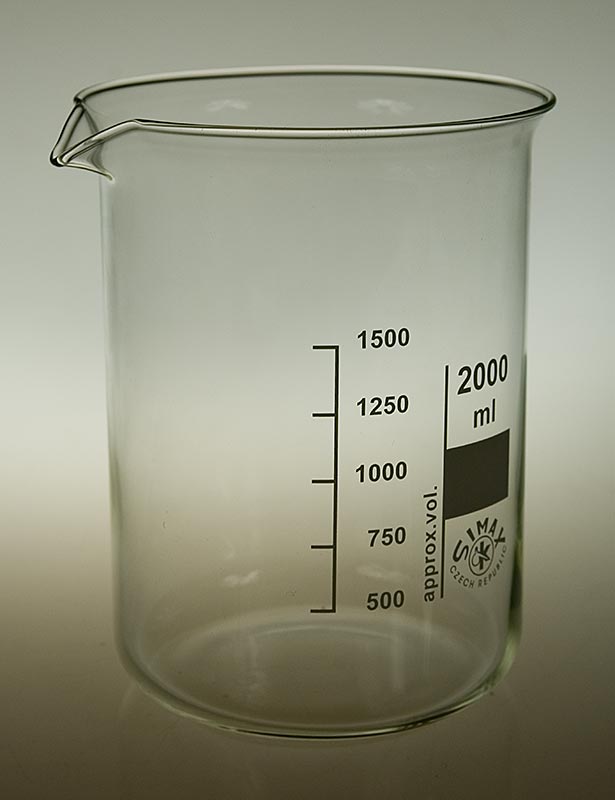 Becherglas aus Borosilikatglas - 2 Liter, 1 St | BOS FOOD Onlineshop