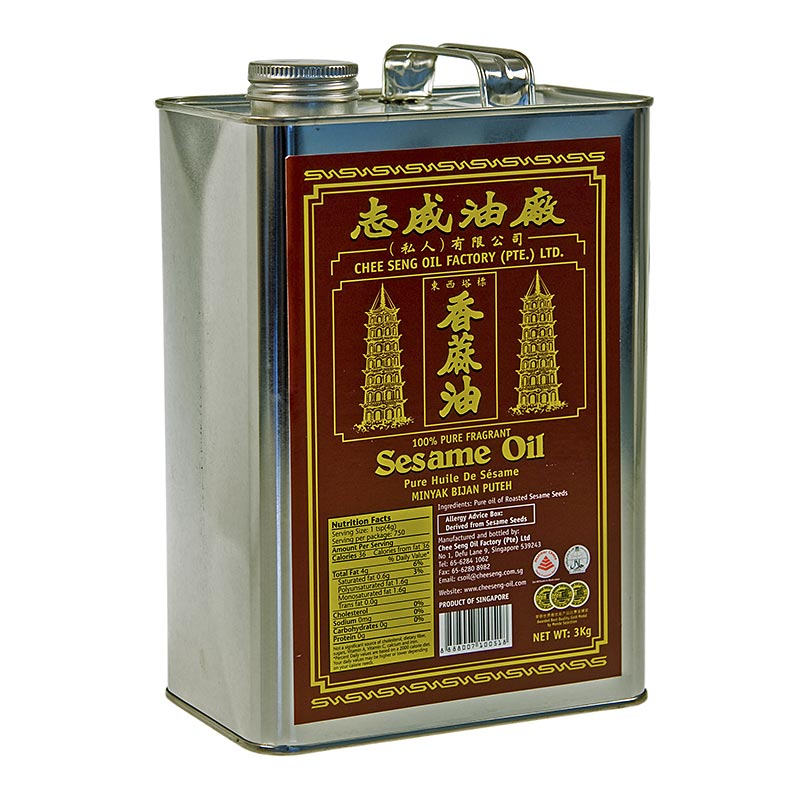 Sesamöl Asia, rein, dunkel, aus geröstetem Sesam, 3,215 l | BOS FOOD ...