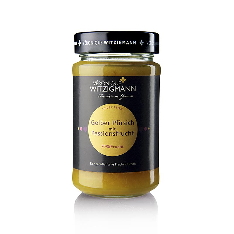 Gelber Pfirsich mit Passionsfrucht - Fruchtaufstrich, 225 g | BOS FOOD ...