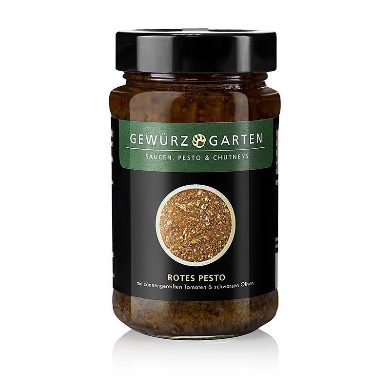 Gewürzgarten Rotes Pesto, mit sonnengereiften Tomaten und schwarzen ...