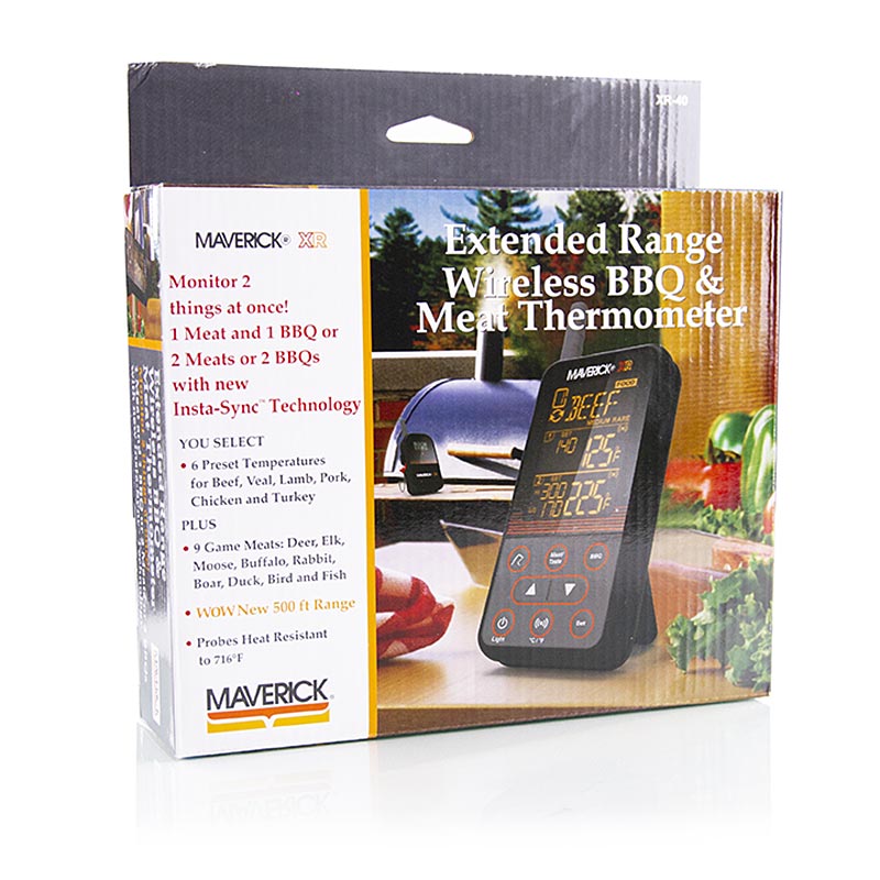 Maverick Extended Range Wireless Digital BBQ & Meat Thermometer XR-40