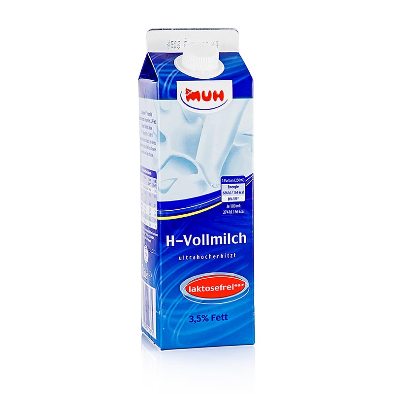 H-Milch, laktosefrei, Vollmilch 3,5%, 1 l | BOS FOOD Onlineshop