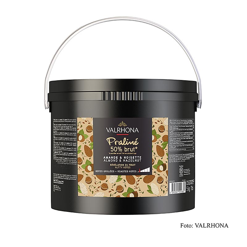 Valrhona Praline Masse Fruite Brut 25% Haselnuss, 25% Mandel, 5 kg ...